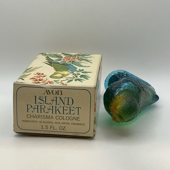 AVON Island Parakeet Charisma Cologne Vintage Collectable Bottle Nearly Full - Picture 6 of 7